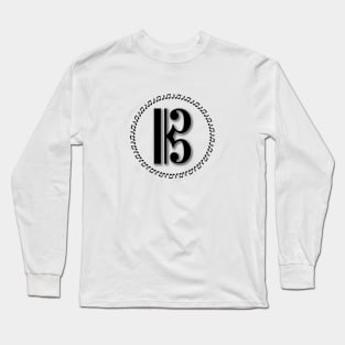 Alto or Tenor Clef Music Note Design C-Clef Long Sleeve T-Shirt